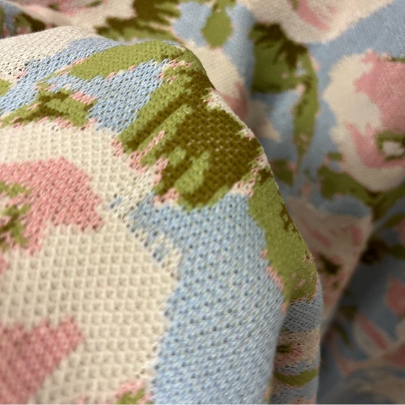 Donna Rocco Women Knitted Sleeveless Floral Midi Dress -Size Large A-line - Picture 3 of 10